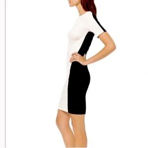 ARITZIA Wilfred mini dress bodycon cream and black Size Small